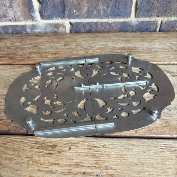 Vintage Manning Bowman Expandable Silver Plated Trivet Hot Plate READ - Picture 6 of 13